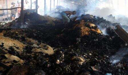 Fire at Kolkata market