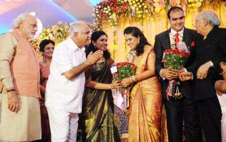 BJP bigwigs attend BSY granddaughter's wedding