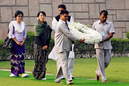 Aung San Suu Kyi in India