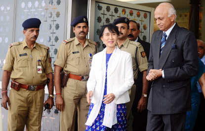 Aung San Suu Kyi in India