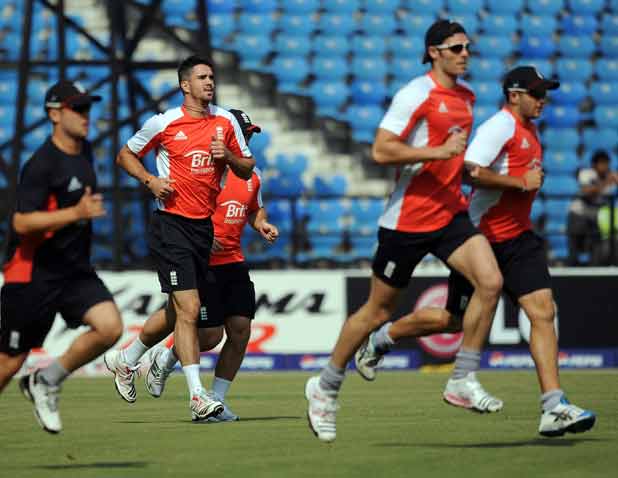 England-Netherlands practice session
