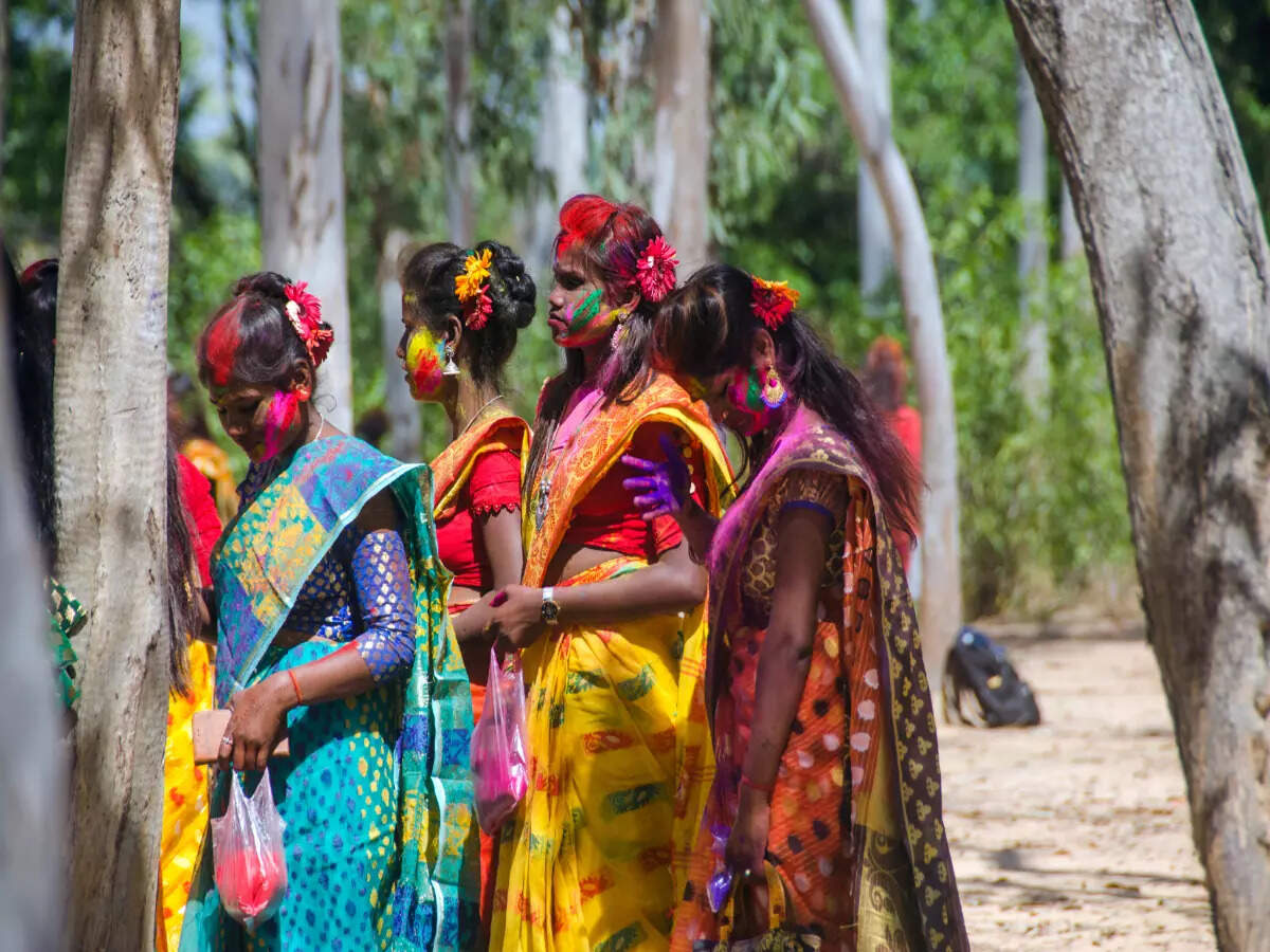 Holi celebration in Bolpur Holi celebration in Bolpur
