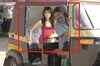 Bipasha Basu takes a rickshaw ride to her gym