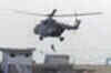 File: Chopper airdrops commandos at Nariman House