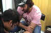 Hrithik gets a temporary tattoo 