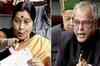 Pranab, Sushma spar over JPC